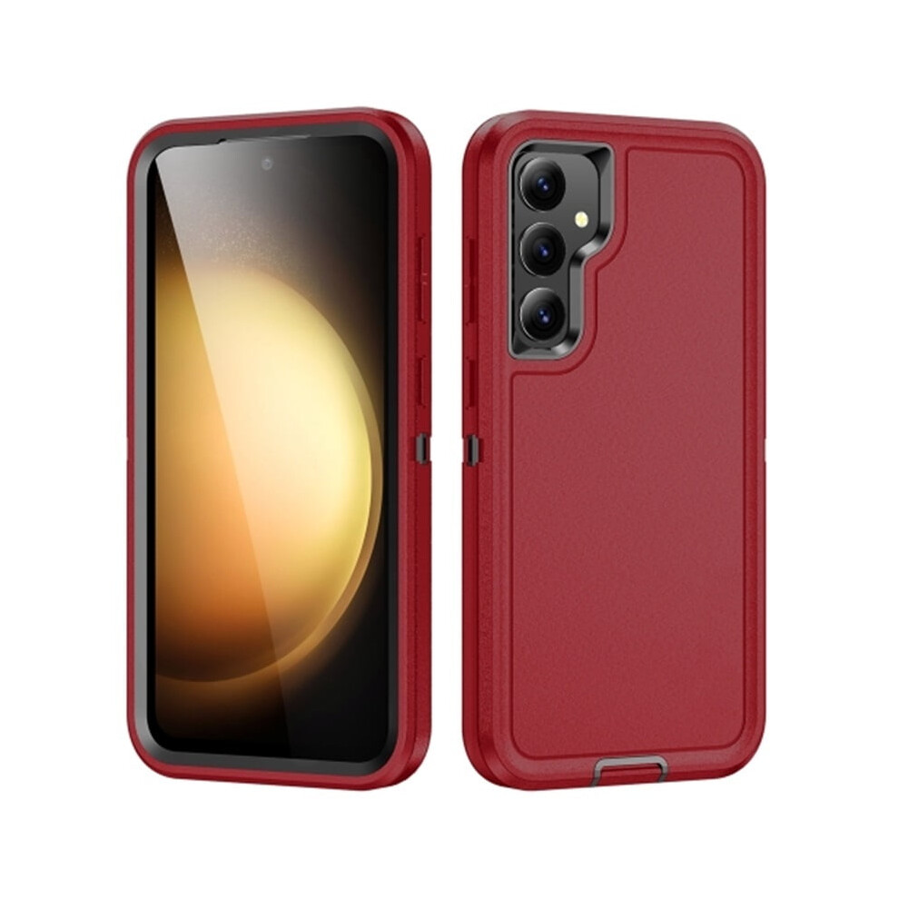 Shockproof Rugged 3-Layer Case For Samsung Galaxy S23 Fe 5G (6.4"), Dust & Drop Proof, Â Compatible With Galaxy S23 Fe (5G) Red 9485826569992