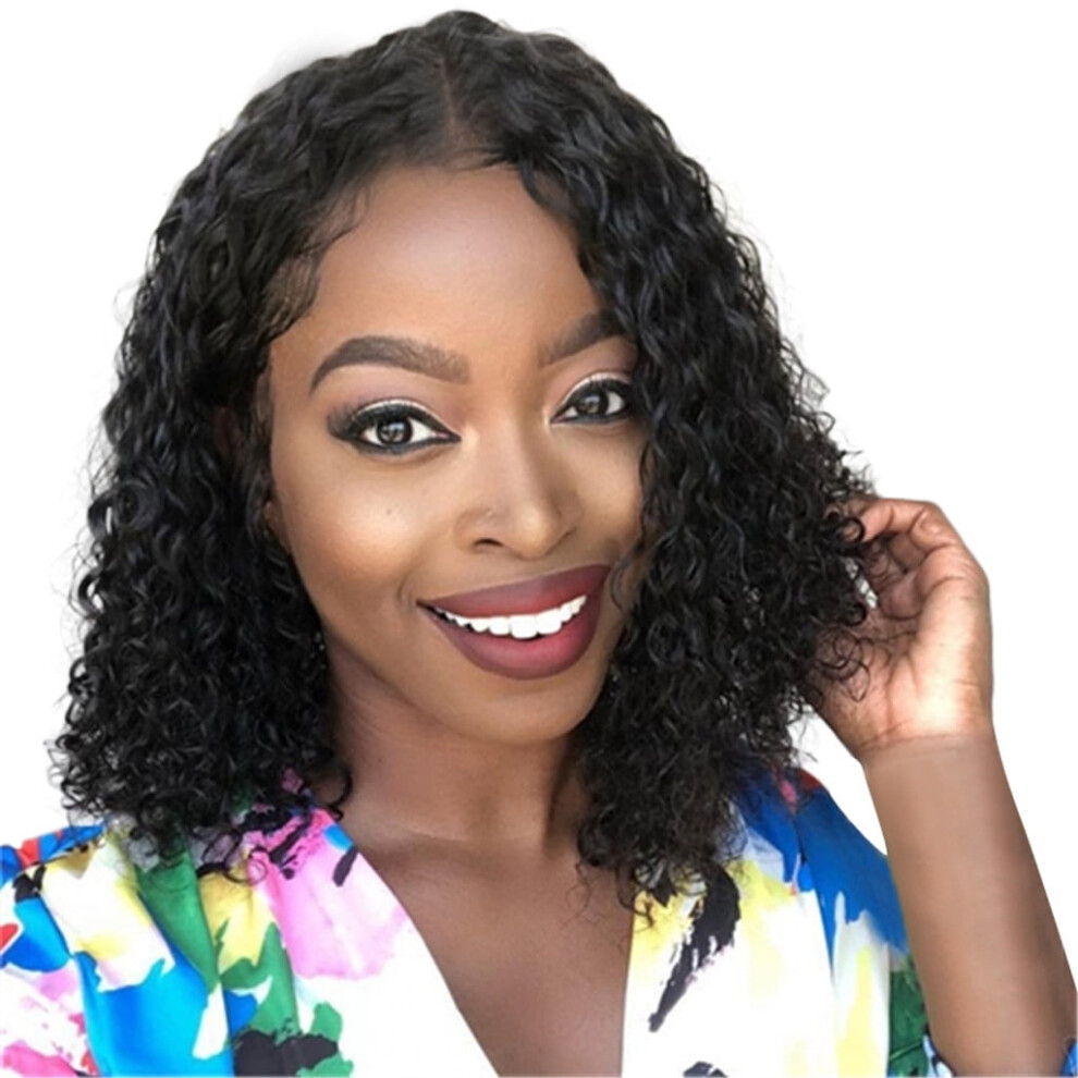 Brazilian Human Hair Less Rose Hair Net Full Wig Bob Wave Wigs Curly Wigs Curly Wig Bob Wave Short Kinky Curly Lace Front Human Hair Wigs