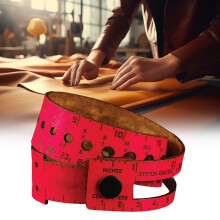 7-in-1 Leather Measuring Tool, Knitting Wrist Ruler & Stitch Wrap – Compatible with Crafters, Crocheters, Sewers