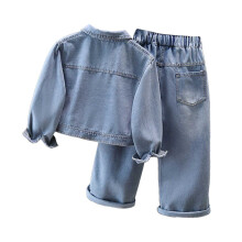 AWZXDE Girls Stylish Denim Sets Two Piece Outfit For Spring Autumn Fashion Clothes For Teen Girls Age 3 13 Years Blue,120