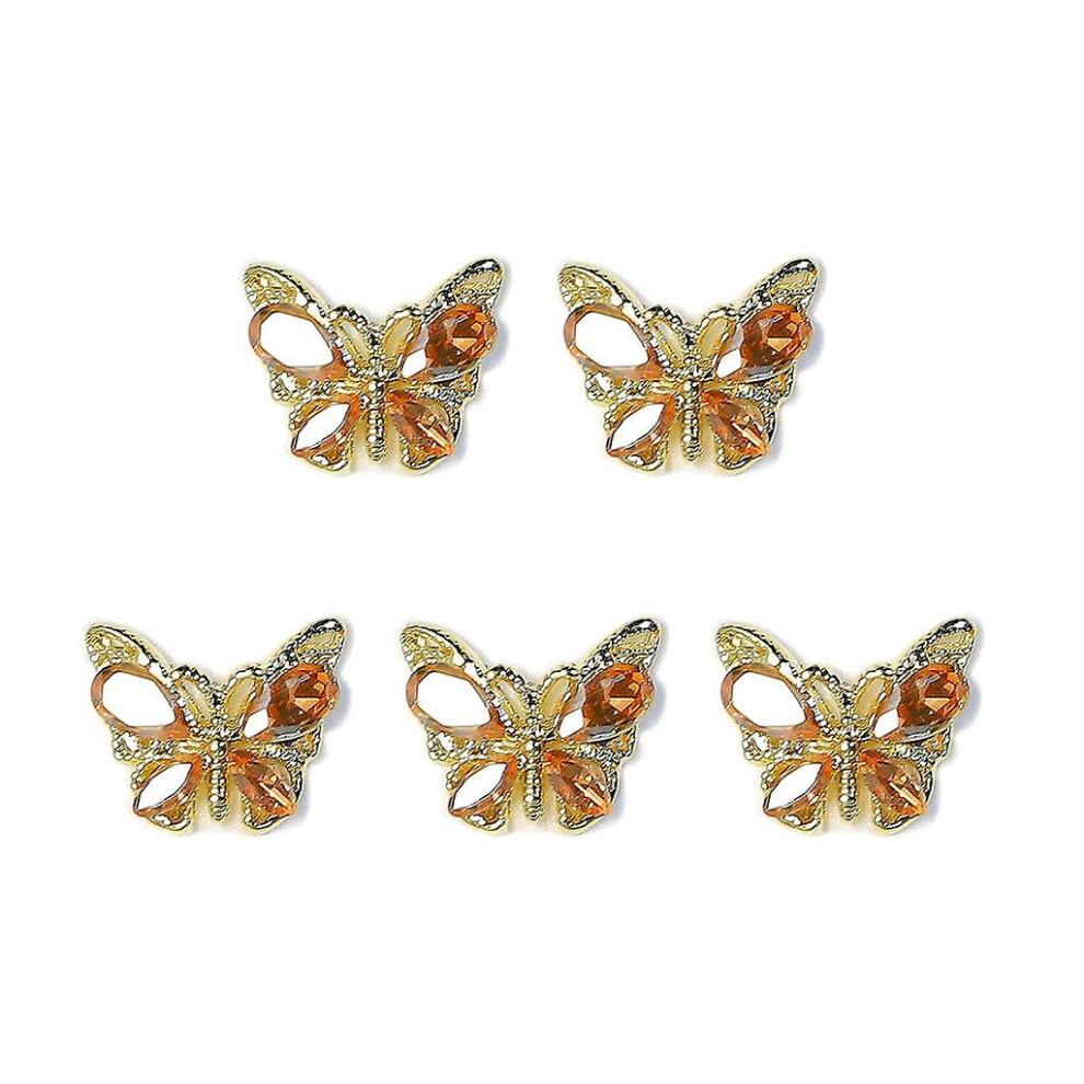 5pcs Alloy Nail Art Rhinestones Crystal Gems For Nail Decor Rings Earrings Diy