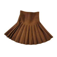Toddler Girls Pleated Skirt School Uniform Elastic Waist Skort Shorts Athletic Uniform Skorts Coffee 5-6 Years