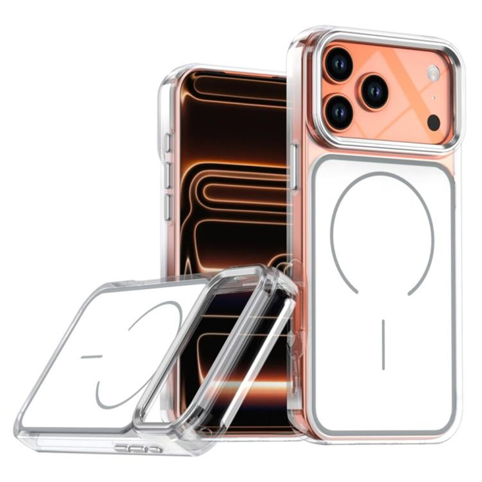 Magnetic Case For Iphone 17 Pro (6.3") Â Magsafe Compatible, Heavy-Duty Shockproof, Electroplated Dual-Color, White 9485826571032