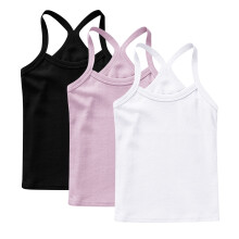 3 Pieces Girls Dance Tank Tops Racerback Camisole Undershirts Spaghetti Strap Camis Dance Clothes Tank Tops for Girls Multicolor 2-3 Years