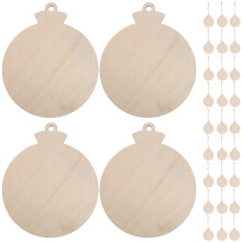 150Pcs Rustic Beige Wooden Slices Xmas DIY Craft Natural Hanging Decor