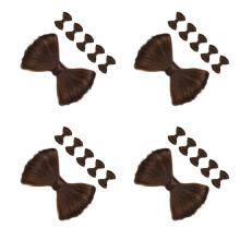 24Pièces Extensions Chignon Marron Clips Élégants