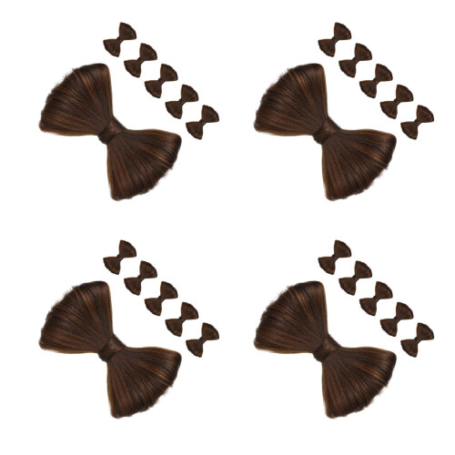 24Pièces Extensions Chignon Marron Clips Élégants