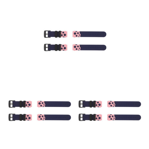 6Pcs Childrens Silicone Watch Straps Adjustable Multi-Color
