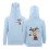 Sweat à capuche graphique pour garçon, poche avant, fermeture éclair, œillets 4