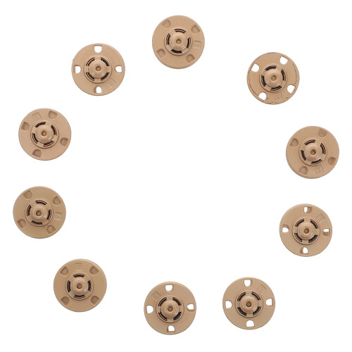 10pcs Golden Square Alloy Buttons For Diy Projects Adults