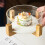 Tigela De Salada De Vidro Transparente Com Base De Madeira 6