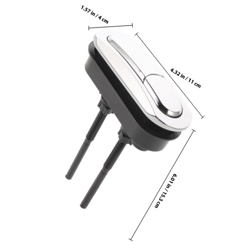 Silver Dual Flush Toilet Push Button Durable ABS Replacement 1