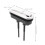Silver Dual Flush Toilet Push Button Durable ABS Replacement 3