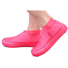 (Pink, S) Waterproof Shoe Cover, Non-Slip, Size 26-46