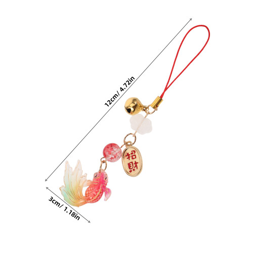 Koi Peixe Charme Chinês Sorte Bolsa Telefone Espelho Retrovisor 2