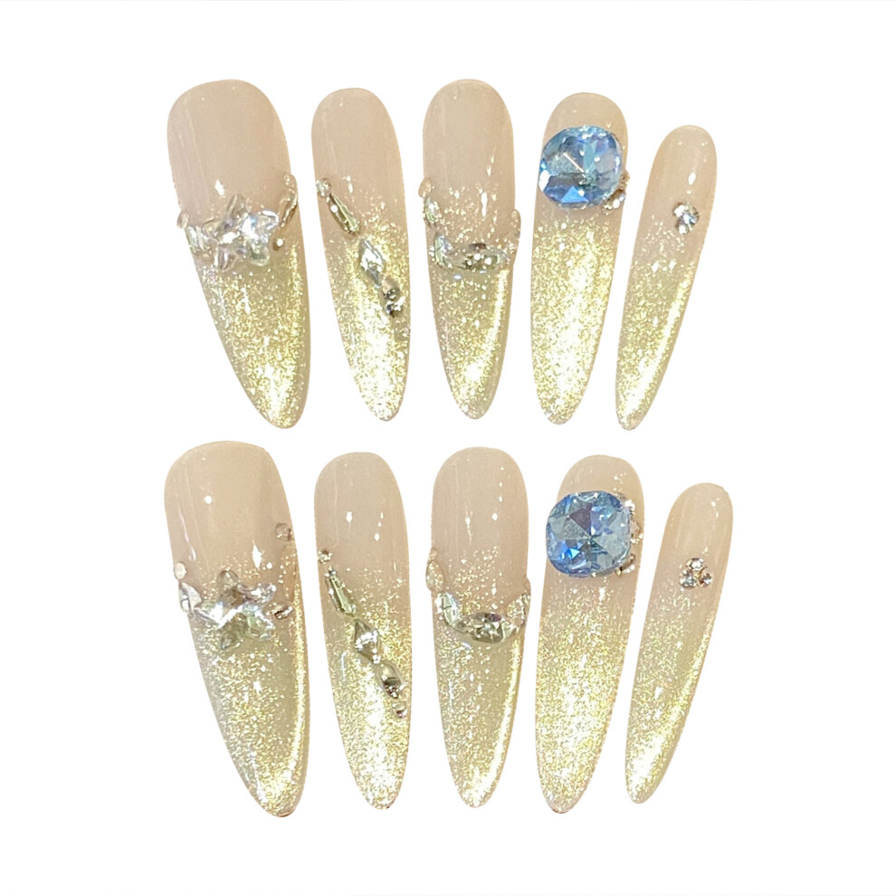 Dachuang Beauty (S) Rhinestone Full Cover Fake Nails For Beginners