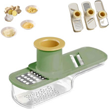 Mini-Knoblauchschneider, multifunktionale Knoblauchmühle, Gemüseschneider mit Behälter, zum einfachen Schneiden und Zerkleinern, geeignet für die