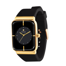 Orologio quadrato da uomo in silicone, orologio quadrato da uomo con datario, originale, impermeabile, analogico al quarzo, alla moda, business