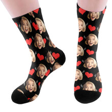 Chaussettes personnalisées à faire soi-même avec des visages, chaussettes avec photo imprimée amusantes, chaussettes fantaisie personnalisées