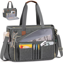 Sacoche fourre-tout pour enseignante, sac pour ordinateur portable 15,6 pouces, sac de travail pour femme, sac d'infirmière, sac fourre-tout léger