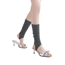 Estribos, calentadores de piernas, calcetines hasta la rodilla sin puntera, estilo ballet, calcetines de pantorrilla, manga larga para mujer y niña,