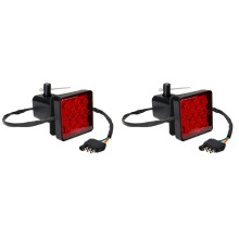 luci freno rosse a 15 LED da 2 pollici per gancio di traino di camion, copertura del ricevitore di traino con perno 12V