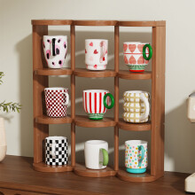 Organizador de mesa multicamadas | para casa e penteadeira | Armazenamento de xícaras e pequenos objetos | Design multifuncional que mantém o
