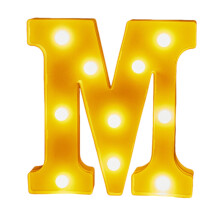 Letreiro de Natal com Letras de LED de 20,5 cm (8,07"), Alfabeto Iluminado à Bateria para Decoração de Casa, Festa, Casamento (M), Compatível com
