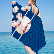 Microvezel strandhanddoek 30x60 inch, lichtgewicht, sneldrogend, bohemian balprint blauw – ideaal reiscadeau voor dames en heren