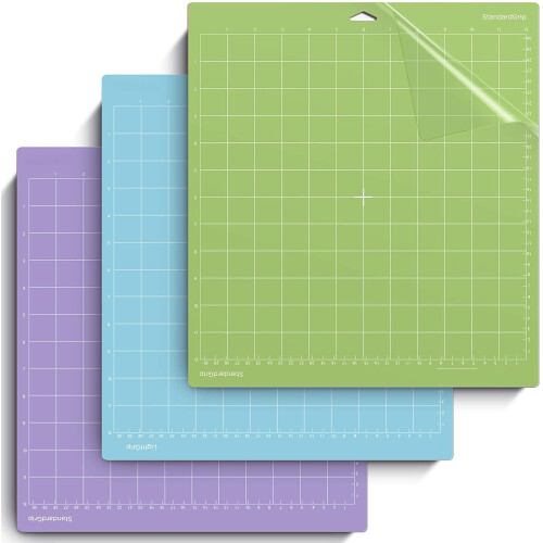 Conjunto de 3 tapetes de corte ZOUYUEColors, compatível com Cricut Maker3Explore Air2One, 30,5 x 30,5 cm (12 x 12 polegadas).