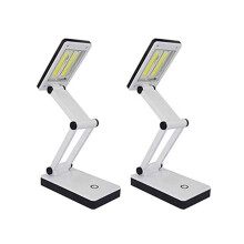 2x super jasná prenosná stolová lampa COB LED, skladacia, citlivé ovládanie, napájanie z batérie a USB (bez batérie), 2* stolová lampa, 2*