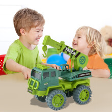 Veicolo giocattolo da ingegneria – Camion trivellatore per bambini 3+, lega resistente e plastica, giocattolo per sabbiera all'aperto, verde