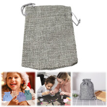Sacos de juta com cordão – Bolsas para joias em juta e linho, sacos para presentes para casamentos, festas e artesanato (1 unidade, 12 x 9 cm)