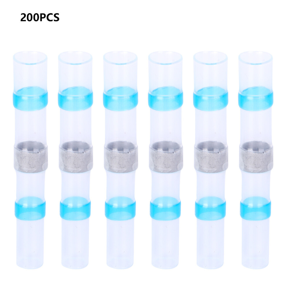 Uniform Melting Method Solder Seal Wire Connectors Marine Automotive Heat Shrink Butt Terminal Connector Kit, Dual Walled Design Transparent Sleeve 9180479808695