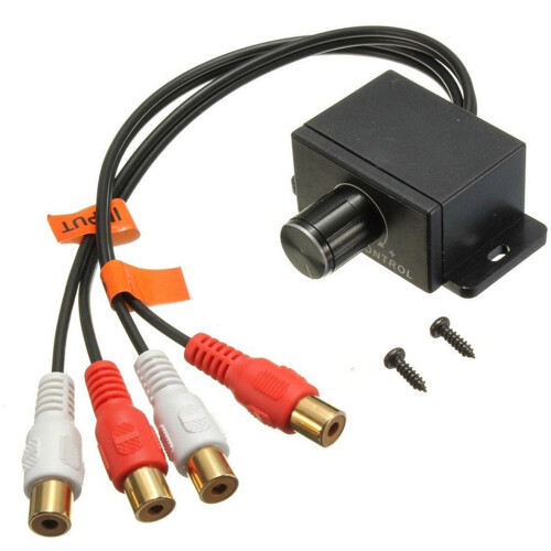 Mounting Level Control Amplifier RCA Level Controller Bass Boost Volume Control Knob Universal Car Amplifier Audio Adjuster With Cable High Quality