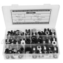 Edelstahl-Kabelklemmen mit Gummipolsterung, einfach zu montieren, vielseitig einsetzbar, Vibrationsdämpfung, Stoßdämpfung,