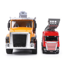 Operational Doors Realistic Truck Cabin Look Diecast Model Toy Pull Back Movement Interactive Play Sturdy Plastic Durable Construction