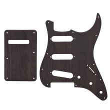Mattamusta viimeistely, 11-reikäinen Stratocaster-tyylinen plektrasuoja, PVC-materiaalista valmistettu sähkökitaran plektrasuoja, naarmuuntumaton,