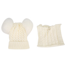 Gorro de inverno macio e quente com pompom duplo, forro de lã, tricotado em tranças, elegante e ideal para atividades ao ar livre no outono.