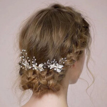 Handmade Hair Pins Sparkly Hair Decorations Crystal Rhinestone Hair Pieces Pearl Flower Hair Accessories Bridal Hair Accessories For Special