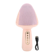 Draadloze Bluetooth karaoke microfoon met stemvervormer, LED-verlichting, draagbare microfoonluidspreker om mee te zingen, oplaadbare batterij voor