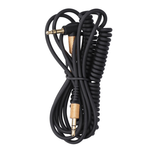 Durable Headset Cable Replacement for Sennheiser Models, High-Frequency Extension Coiled Audio Cable with Mic and Volume Buttons, Gold-Plated