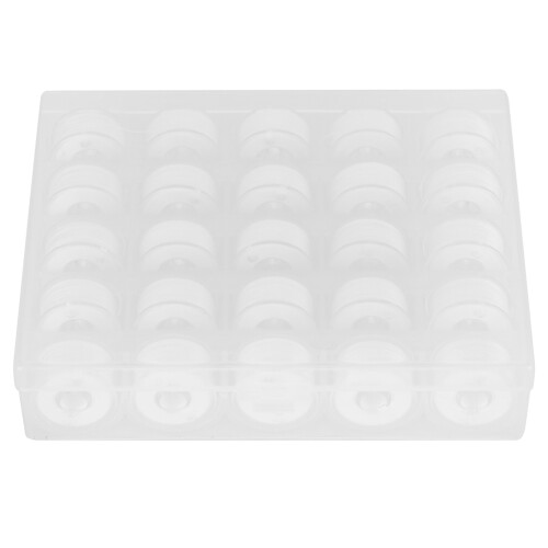 Durable and Smooth Bobbins for Sewing Machines Transparent Design, Prewound Bobbin Thread Compatible with Most Brands, Includes Compact Storage Box