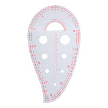 Adjustable Measuring Ruler Kit for Sewing Design, Includes French Curve and Transparent Templates for Pattern Making, Lightweight Plastic Tools for