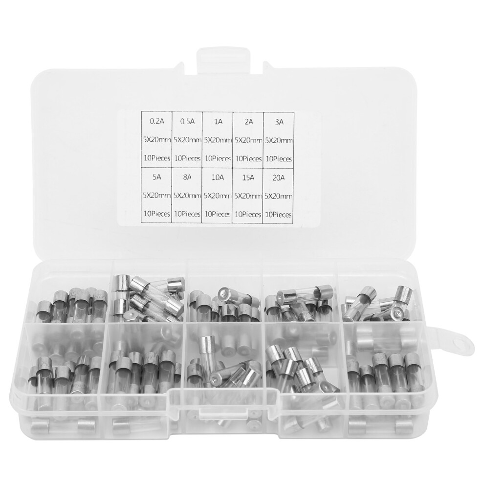 Durable Glass Fuse Kit250v Voltage Fast-Blow Glass Tube Fuses Used In Mains Chassis Sockets Quick Blow Fuse Protect Wiring And Electrical Equipment 9049227002153