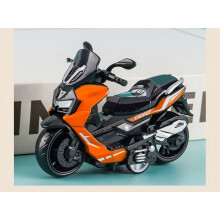 Motorfietsmodel van gegoten metaal, simulatie van sportief racen, gedetailleerd ontwerp met rubberen banden, voor verzameling en display.