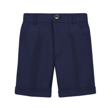 Peuterjongens losse, casual shorts, ademend, effen kleur, geplooid en omgeslagen, pakshorts voor buiten, dagelijks gebruik, comfortabel / 12-24