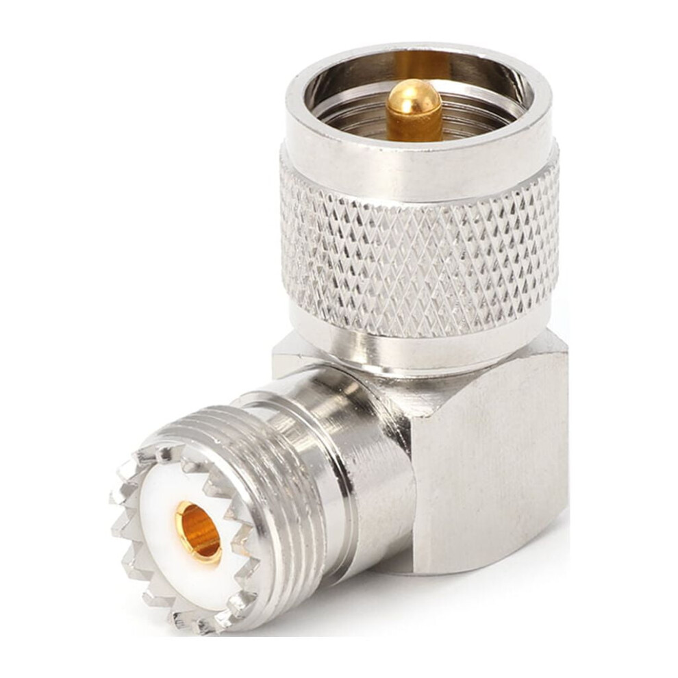 Uhf Pl259 Male Plug To So239 Female Right Angle 90 Degree Rf Adapter Connec 9340959302109