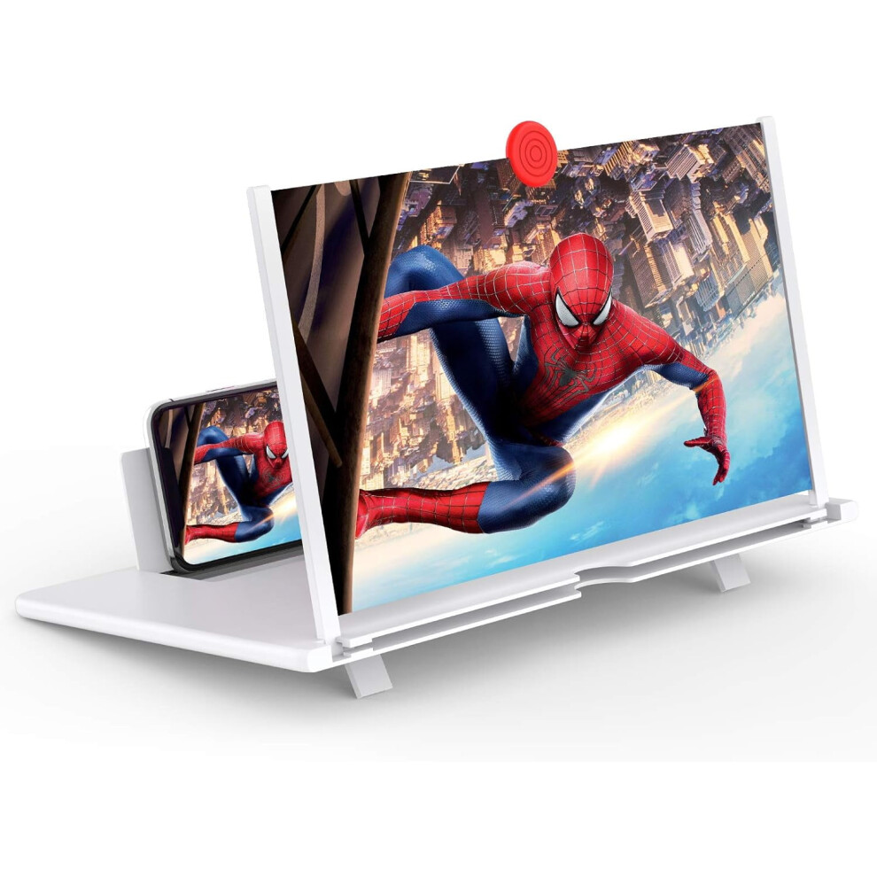 12" Foldable Screen Magnifier For Smartphones Â 3D Hd Mobile Projector & Stand, Compatible With All Smartphones Blue 9340959304325