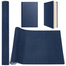 Marineblaues Buchleinen, 130 x 30 cm, mit Wildleder-Oberfläche und Papierrücken, für Buchbinden, Scrapbooking und Bastelarbeiten – kompatibel